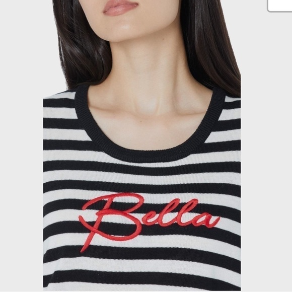 BCBGENERATION striped long sleeve sweater black white Sz XS - Picture 4 of 11